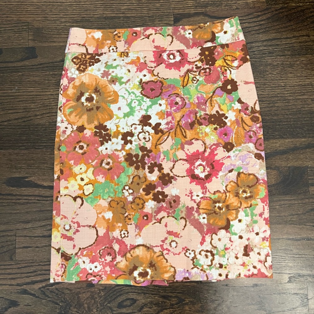 Jcrew floral pencil skirt